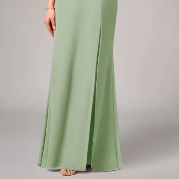 Azazie Callie Dusty Sage Dress - Picture 2 of 15